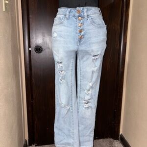 SO Blue Flare Wide Leg Jeans